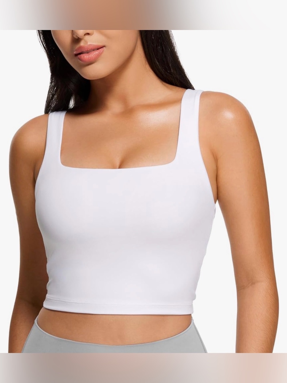 CRZ YOGA Butterluxe Square Neck Crop Tank Top